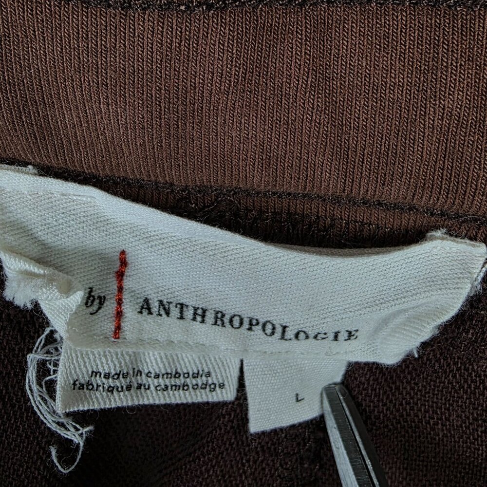 Anthropologie The Nomad Jogger Pants Linen Brown High Waist sz L Boho Lagenlook - Picture 3 of 14